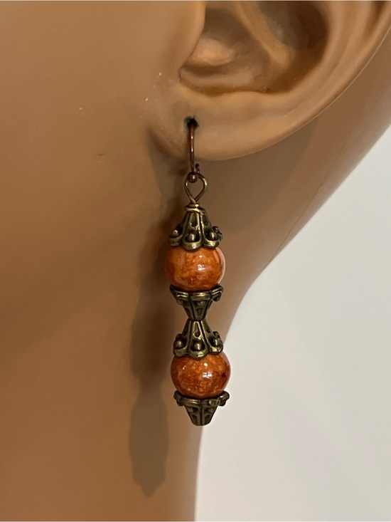 Shellymic Jewelry Jewelry - Elegant Carnelian Agate Beaded Earrings